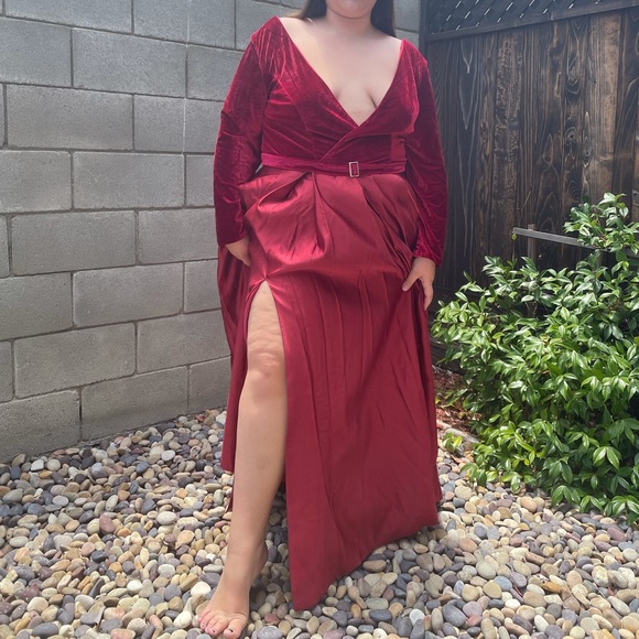 Velvet Satin Dress - Picture 6 of 11